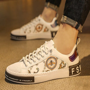 Leather Skateboard Street Slip-on Sneakers
