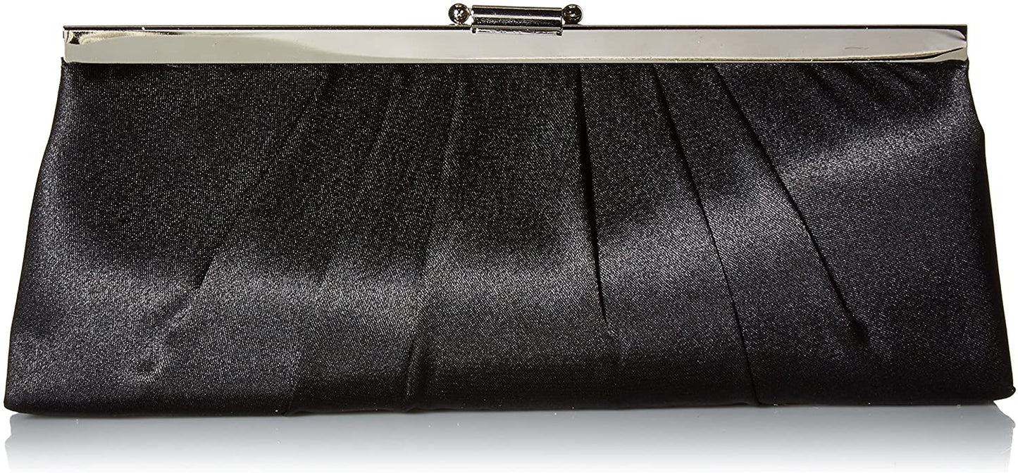 Satin Frame Evening Clutch Bag Purse With Shoulder Chain Included - Easy Pickins Store