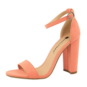 Pumps Buckle High Heels Block Plus Sizes - Easy Pickins Store