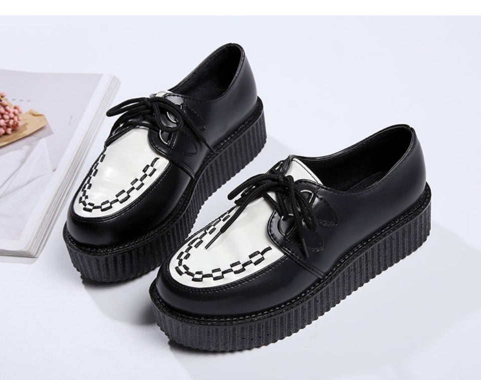 Platform Suede Lace Up Creepers
