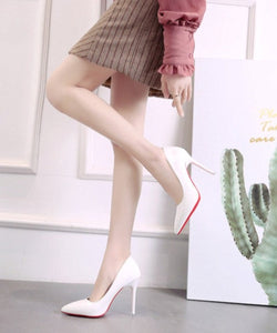 High Heels Leather Pointed Pumps