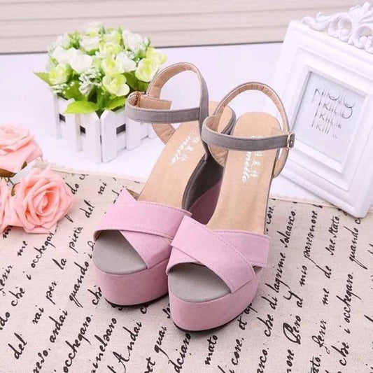 Mixed Colors High Platform Wedges - Easy Pickins Store