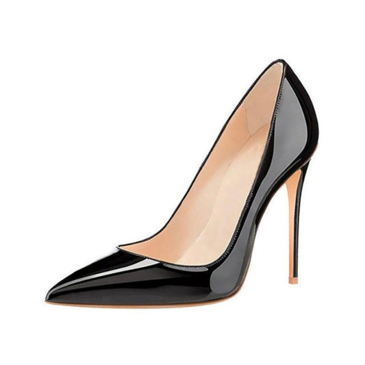 Thin High 4" Heel Pointed Toe Vegan Leather Pumps - Easy Pickins Store