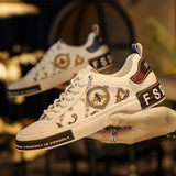 Leather Skateboard Street Slip-on Sneakers