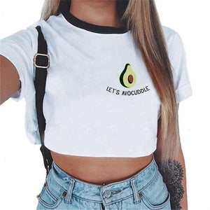 Avocado Crop Top T-Shirt - Easy Pickins Store