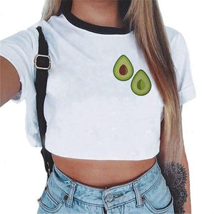 Avocado Crop Top T-Shirt - Easy Pickins Store