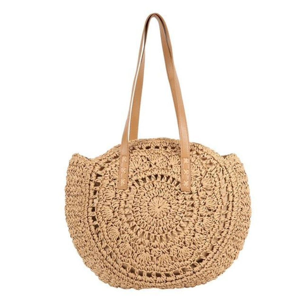 Beach Rattan Shoulder Handbag Woven Straw - Easy Pickins Store