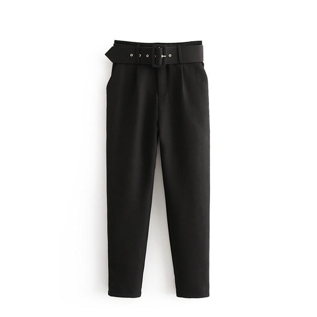 Belt High Waist Pants - Easy Pickins Store
