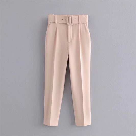 Belt High Waist Pants - Easy Pickins Store