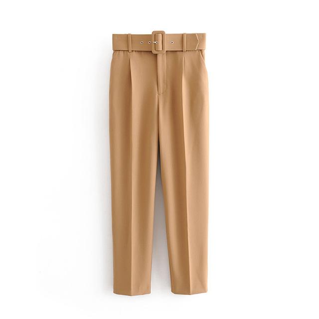 Belt High Waist Pants - Easy Pickins Store