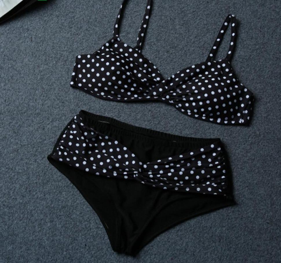 Bikini Dots Two Piece Swimsuits Padded Brazilian - Easy Pickins Store
