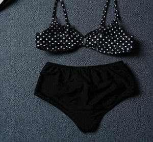 Bikini Dots Two Piece Swimsuits Padded Brazilian - Easy Pickins Store