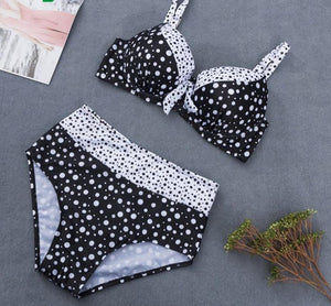 Bikinis Set Two Pieces Striped Split Push Up Swimsuit - Easy Pickins Store