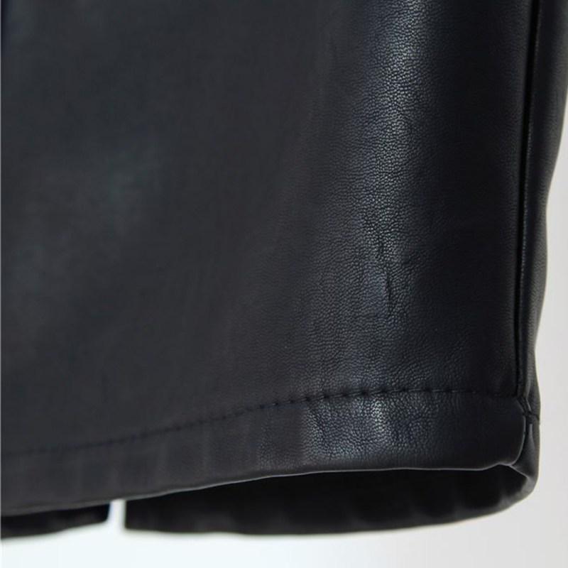 Black Skinny Pencil Punk Street Body-con Leather Skirt - Easy Pickins Store