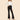 Black Vintage Contrast Binding Flare Leg Elastic Waist Elegant Pants - Easy Pickins Store