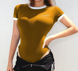 Bodysuit Short Sleeve One Piece Stretch Elegant - Easy Pickins Store