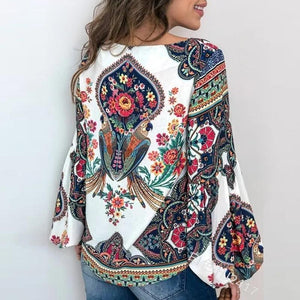 Bohemian Blouse Vintage Floral - Easy Pickins Store