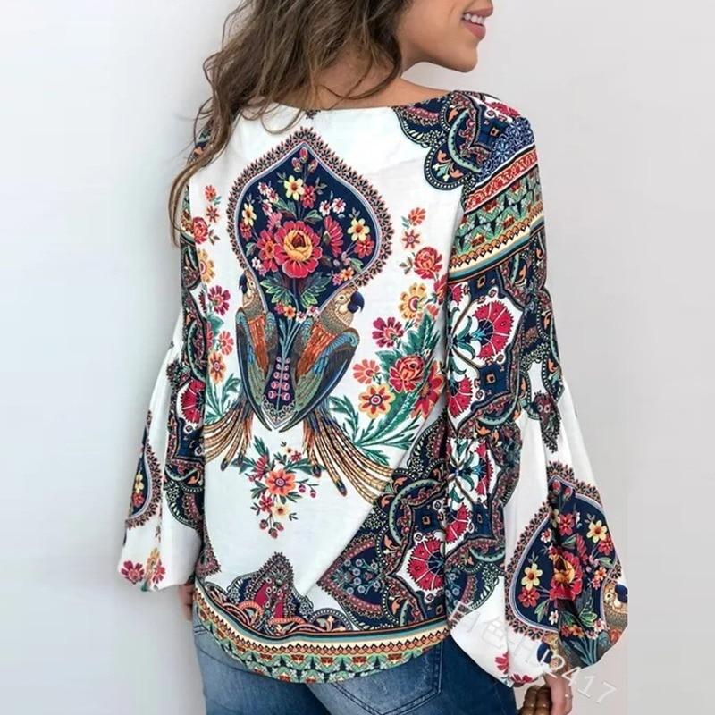 Bohemian Vintage Floral Blouse - Easy Pickins Store