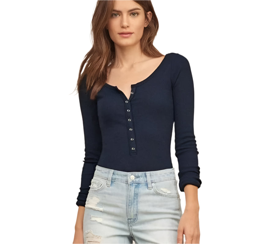 Breasted Slim Body Suit Buttons Leotard Jumpsuit - Easy Pickins Store
