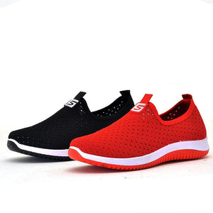 Breathable Air Mesh Sneakers Slip On Platform - Easy Pickins Store