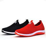 Breathable Air Mesh Sneakers Slip On Platform - Easy Pickins Store