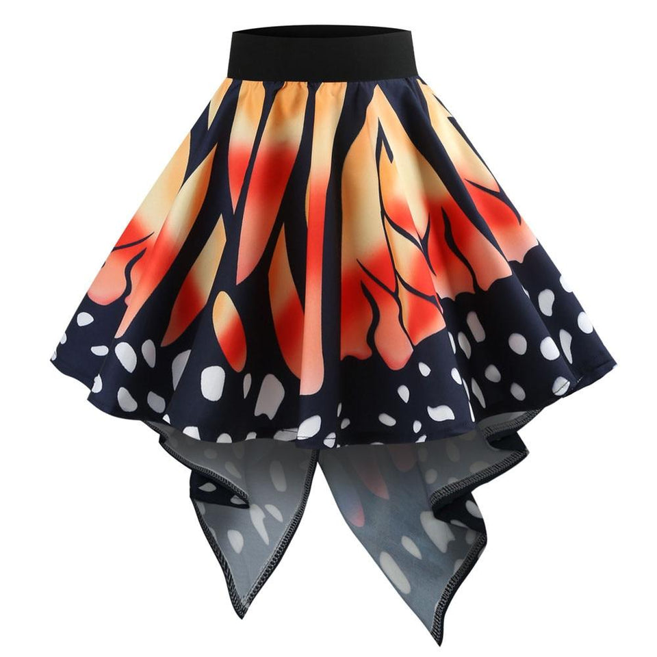 Butterfly Printing Swing Skirt - Easy Pickins Store