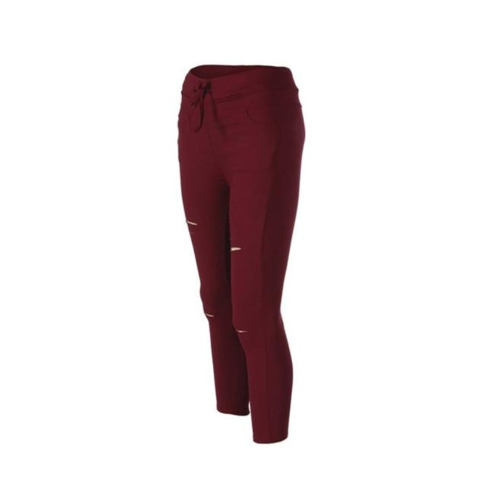 Cargo Pants Slim High Waisted Stretchy Skinny Broken Hole Pencil - Easy Pickins Store