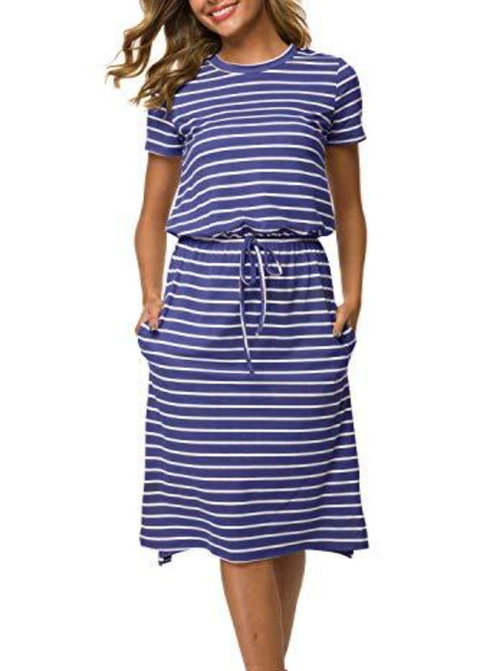 Casual Midi Dress with Pockets - Easy Pickins Store