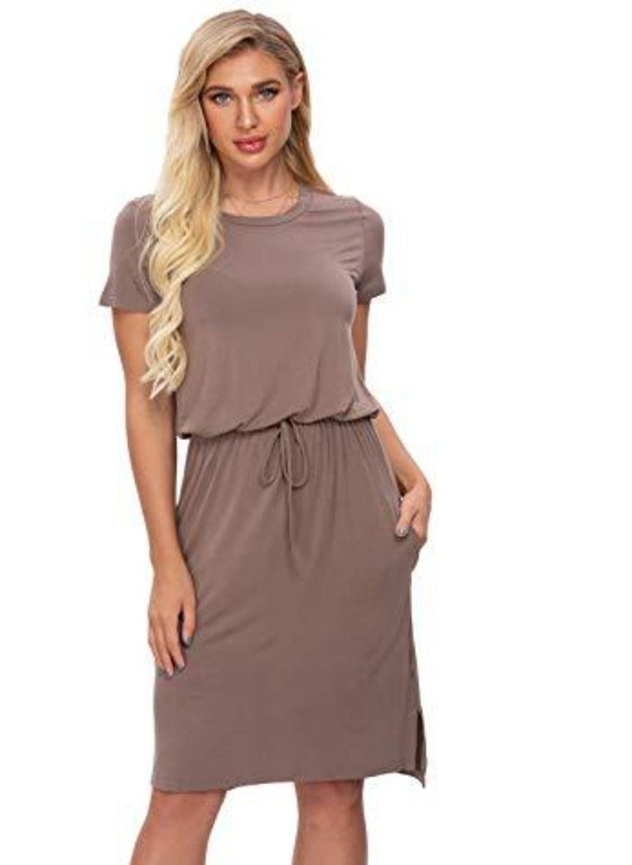 Casual Midi Dress with Pockets - Easy Pickins Store