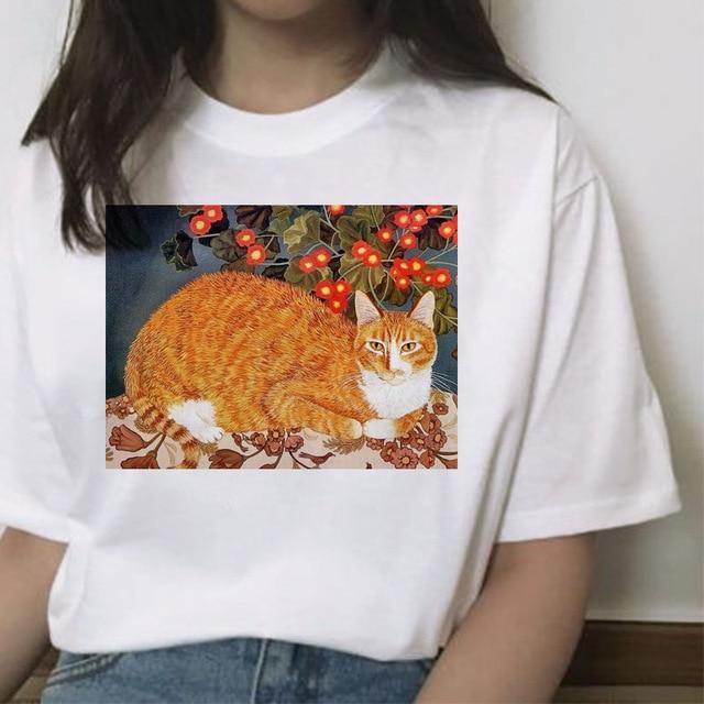 Cat Funny T-shirt Short Sleeve - Easy Pickins Store