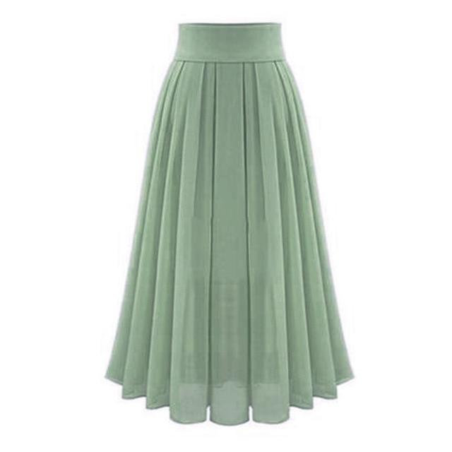 Chiffon High Waist Lace up Hip Long Skirt - Easy Pickins Store