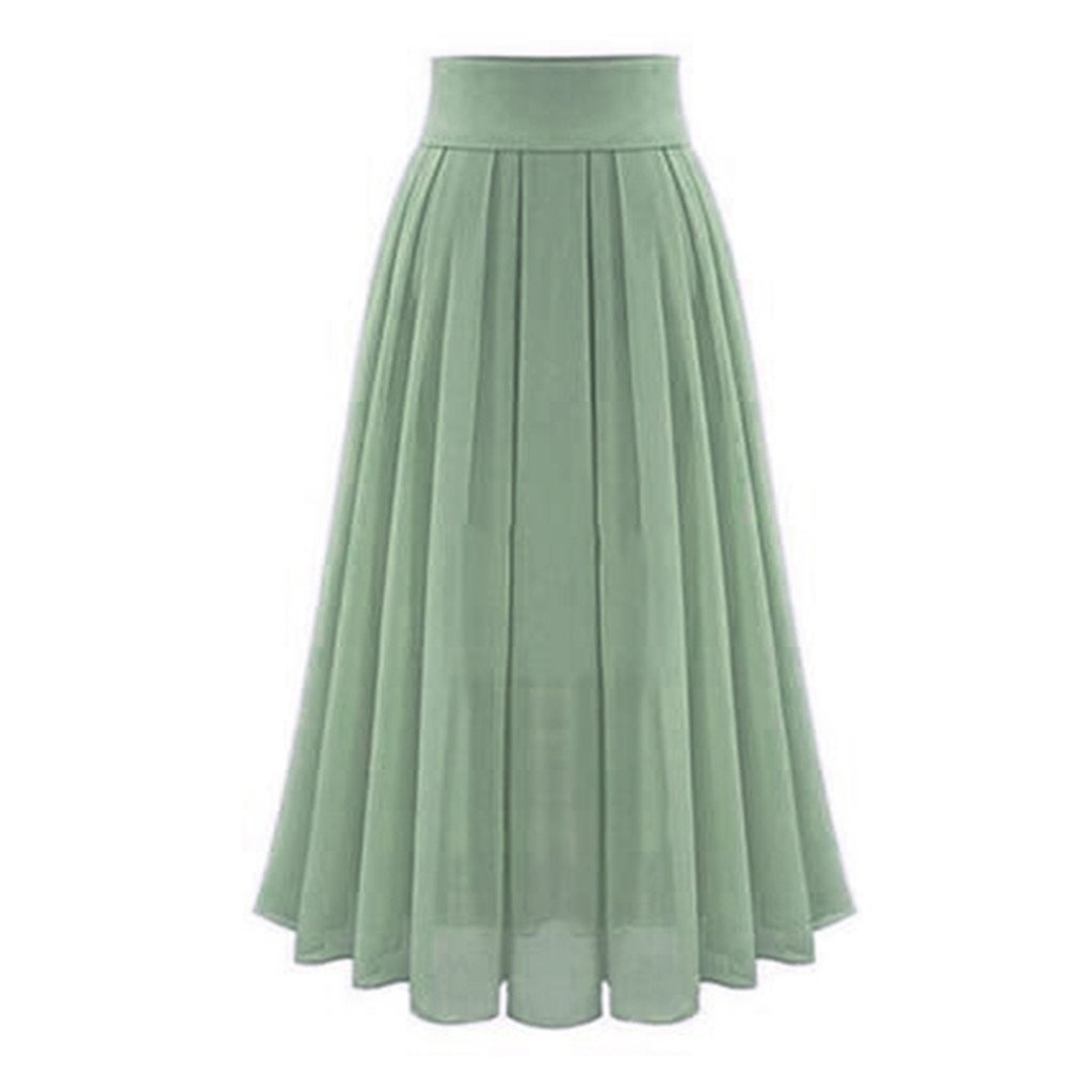 Chiffon High Waist Lace up Hip Long Skirt - Easy Pickins Store