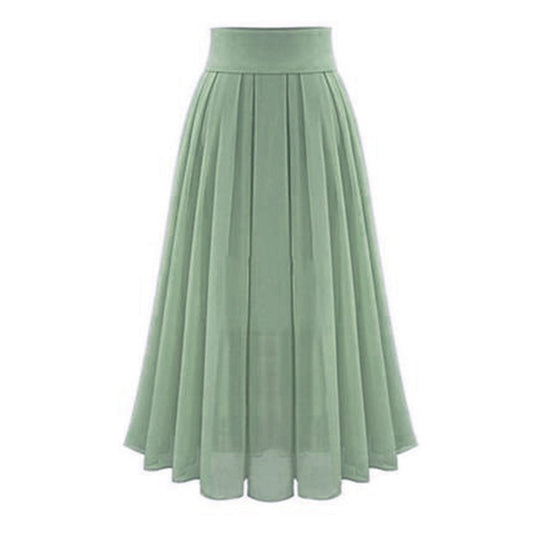 Chiffon High Waist Lace up Hip Long Skirt - Easy Pickins Store