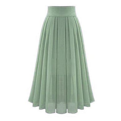 Chiffon High Waist Lace up Hip Long Skirt - Easy Pickins Store