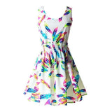 Chiffon Sleeveless Sundress Beach Floral Tank Mini Dress - Easy Pickins Store