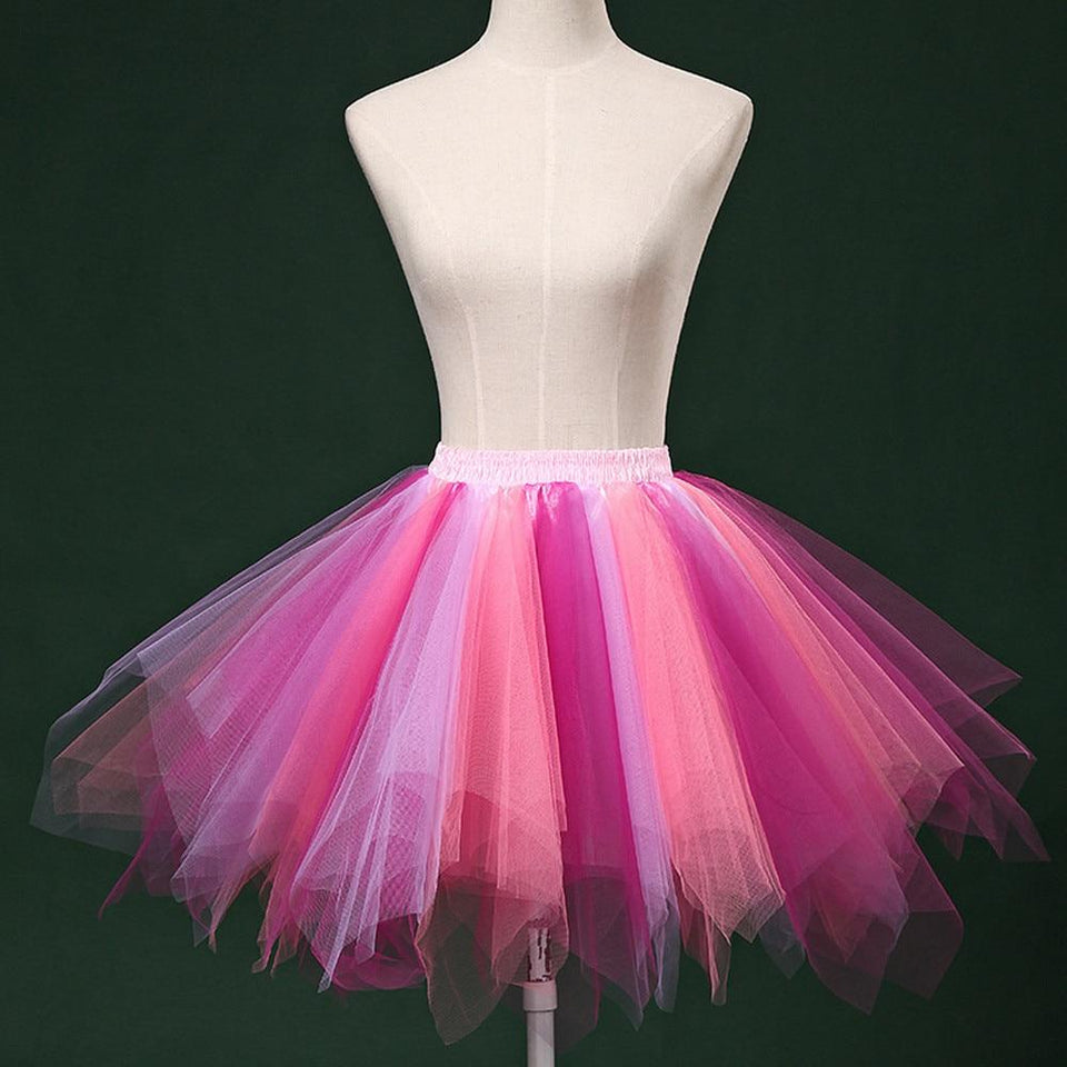 Colorful Skirt Pleated Gauze Colors Short Skirt - Easy Pickins Store