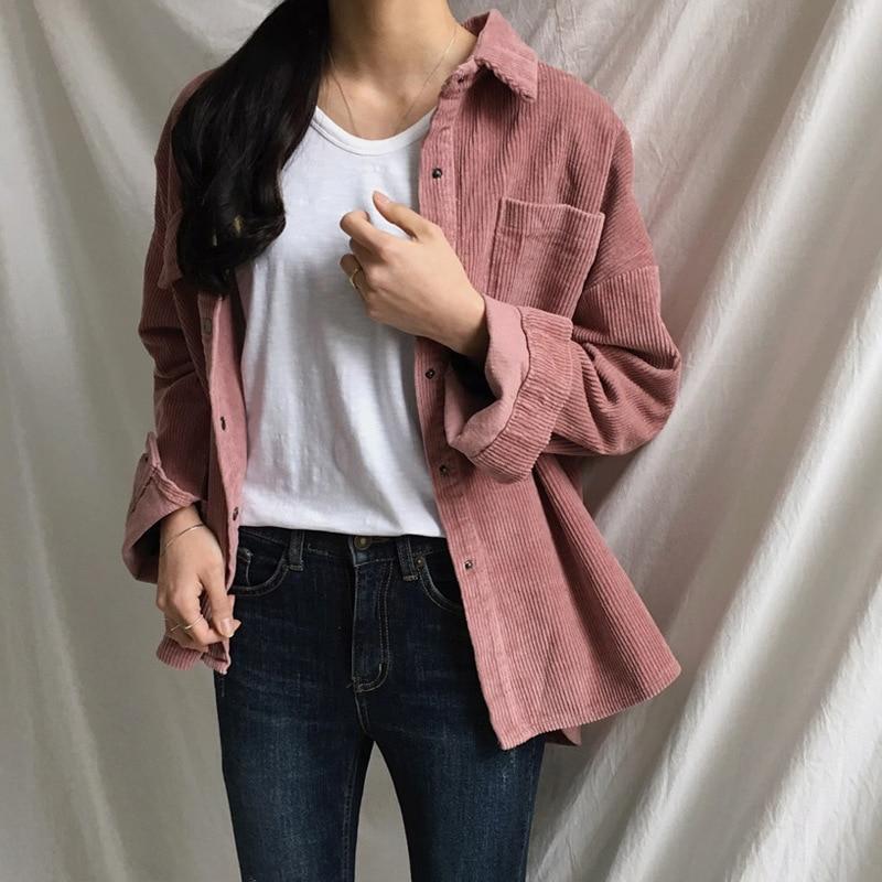 Corduroy Jacket Coat With Pockets - Easy Pickins Store
