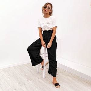 Cotton Linen High Waist Wide Leg Loose Pants - Easy Pickins Store