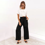 Cotton Linen High Waist Wide Leg Loose Pants - Easy Pickins Store