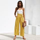 Cotton Linen High Waist Wide Leg Loose Pants - Easy Pickins Store