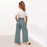 Cotton Linen High Waist Wide Leg Loose Pants - Easy Pickins Store