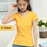 Cotton Pure Color Short Sleeve Slim T-Shirts - Easy Pickins Store
