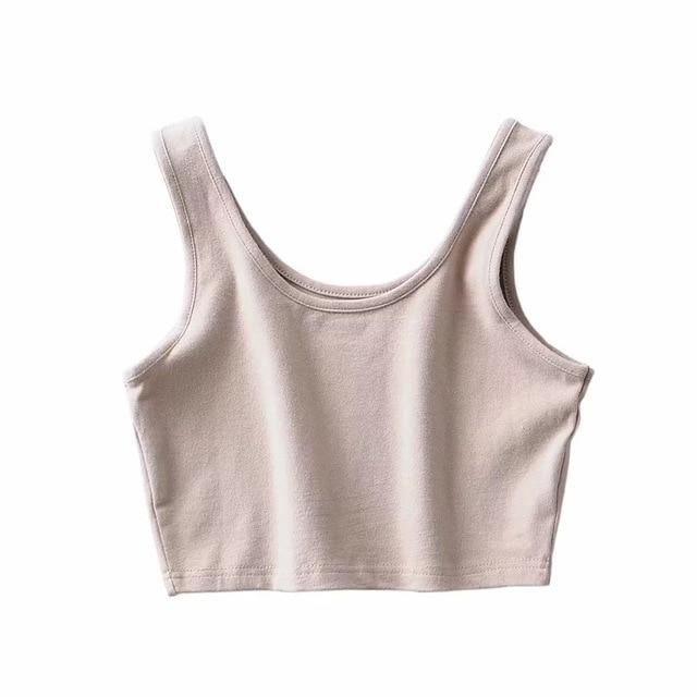 Crop Tank Top Biker black Sleeveless - Easy Pickins Store