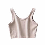 Crop Tank Top Biker black Sleeveless - Easy Pickins Store