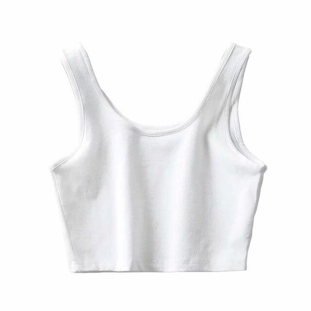 Crop Tank Top Biker black Sleeveless - Easy Pickins Store