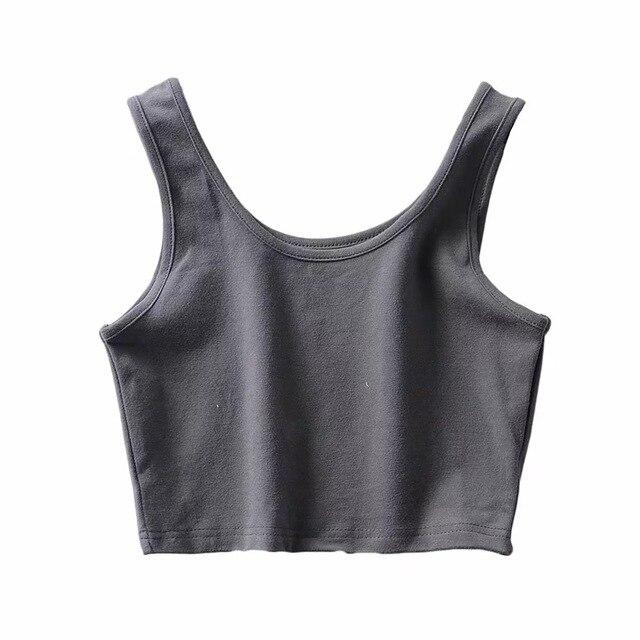 Crop Tank Top Biker black Sleeveless - Easy Pickins Store