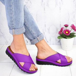 Cross Sandals Mid Heel Soft Bottom - Easy Pickins Store