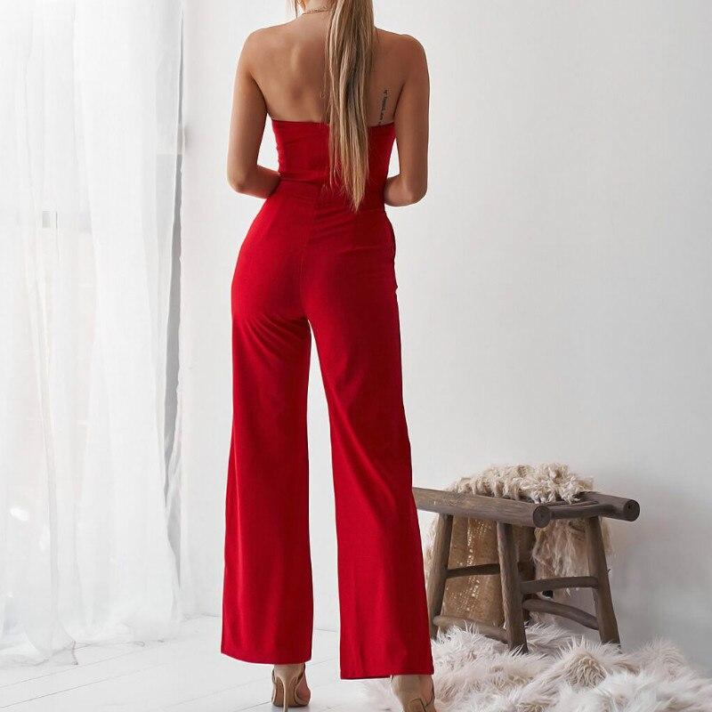 Cut Out Jumpsuit Strapless Long Pants Pocket Romper - Easy Pickins Store