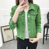 Daily Lapel Denim ButtonsShort Jeans Jacket - Easy Pickins Store