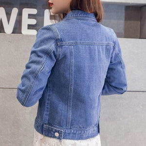 Daily Lapel Denim ButtonsShort Jeans Jacket - Easy Pickins Store